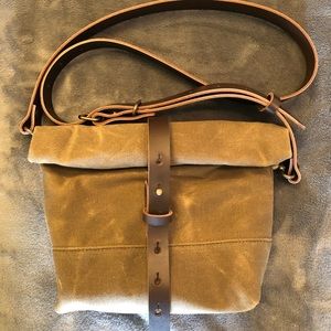 Unisex Small Rolltop Messenger Crossbody Bag